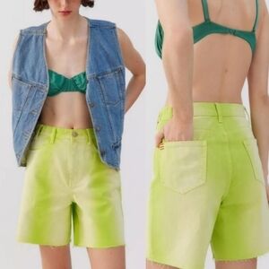NWT BDG Longline Carpenter Denim Short — Green Wash Size 24